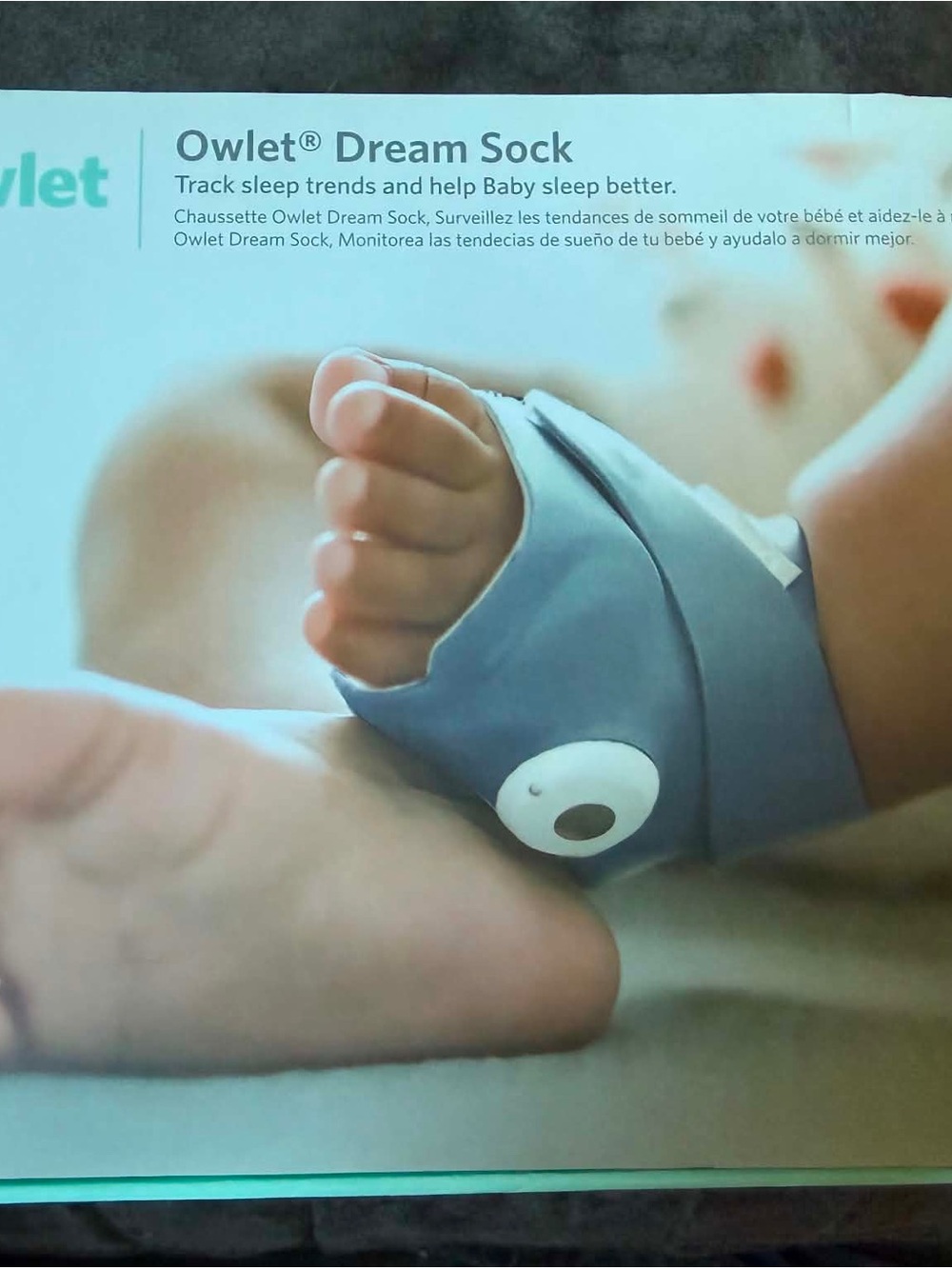 Owlet Dream Sock Smart Baby Sleep Support System - White